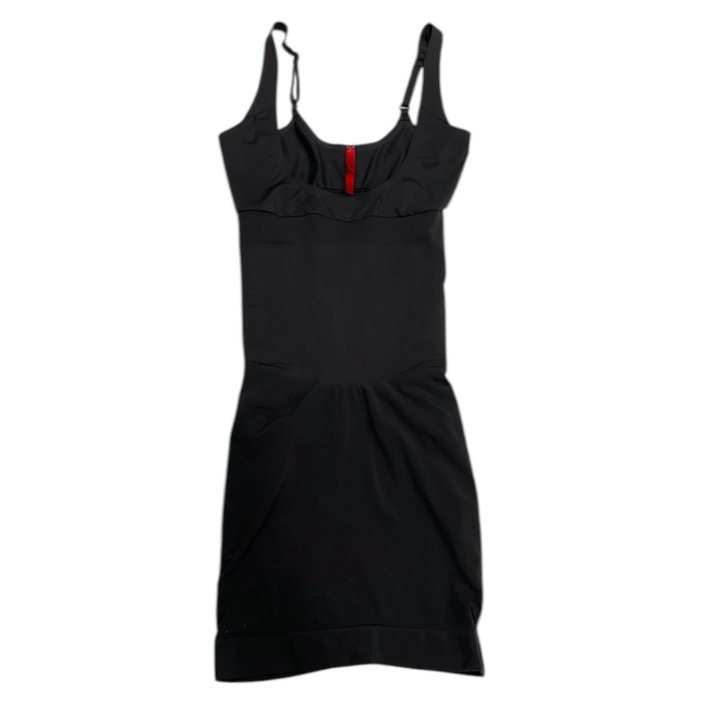SPANX Sm No Slip Slips Smart Grip Full‎ Slip Very Black Shapewear Open Bust